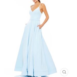 Mac Duggal Light Blue Evening Gown